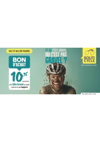 Prospectus Bouticycle LA BRESSE : Offre spéciale gravel du 17 au 29 mars