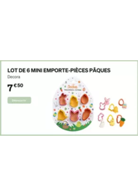 Prospectus Alice Délice Nice : Lot de 6 mini emporte-pièces en plastique Pâques