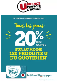 Prospectus Super U DEVECEY : Tous les jours 20%