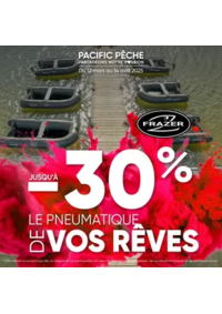 Prospectus Pacific Pêche FOUQUIÈRES LES BÉTHUNE : Komando, Session, Caiman, Gecko : À vous le pneumatique de vos rêves à un tarif incroyable jusqu'à -