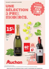 Prospectus Auchan ESCAUDOEUVRES : Foire aux vins : une sélection à prix modérés