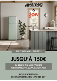 Prospectus Copra DONZY : Smeg vous offre jusqu'à 150€ de remise sur vos courses alimentaires via l'application JOW