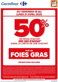 Prospectus Carrefour Drive SAINT PIERRE LES NEMOURS : OFFRE BON D’ACHAT FOIES GRAS