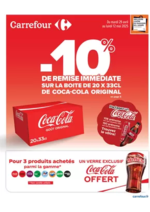 Prospectus Carrefour Market : 10% DE REMISE IMMEDIATE COCA ORIGINAL ET PLUS DE PROMOS