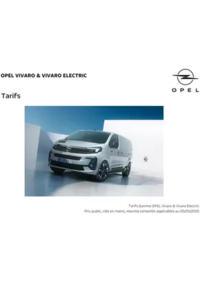 Prospectus Distributeur OPEL BELLEVILLE AUTO SARL BELLEVILLE-SUR-MEUSE : Opel Vivaro