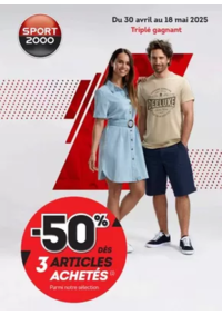 Prospectus Sport 2000 LONS : -50% sur le 3 articles achetés