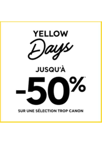 Prospectus Cache cache VIRIAT 702 RUE DE LA SOURCE : Yellow days -50%