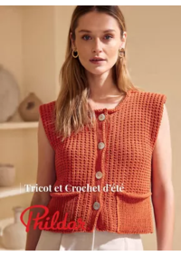 Prospectus Phildar distributeur Portes Lès Valence : Tricot et Crochet d’été