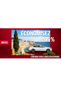 Prospectus AVIS - Saint Raphael - Gare : Économisez 15 % sur les locations en Espagne
