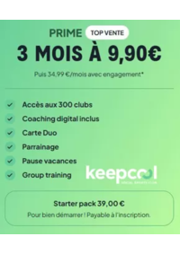 Prospectus Keep CoolVILLENEUVE D'ASCQ : PREMIUM 1 MOIS À 9,90€