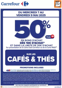 Prospectus Carrefour city PARIS 42 avenue de la Motte Picquet : OPERATION BONS D’ACHAT CAFÉS ET THÉS