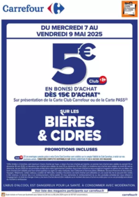 Prospectus Carrefour city PARIS 42 avenue de la Motte Picquet : OPERATION BON(S) D’ACHAT BIÈRES ET CIDRES