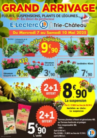 Prospectus E.Leclerc TRIE CHATEAU : GRAND ARRIVAGE FLEURS ET PLANTES
