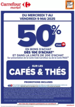Prospectus Carrefour Market : OPERATION BONS D'ACHAT SUR LES CAFES ET THES