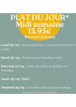 Prospectus crocodile : Plat Du Jour