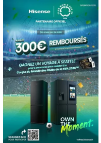 Prospectus Boulanger Béthune : OFFRE Hisense : jusqu'à 300€ remboursés !