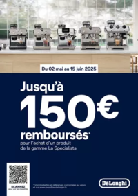 Prospectus Connexion LYON : Jusqu'à 150€ remboursés pourl'achat d'une cafetière DELONGHI La Specialista