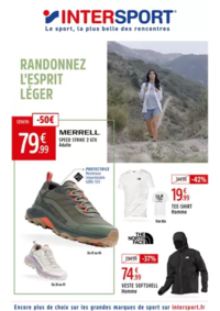 Prospectus Intersport TOURNON SUR RHONE : RANDONNEZ L'ESPRIT LÉGER