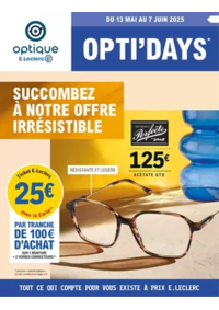 Prospectus Optique E.Leclerc LISIEUX : Optidays Ete