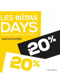 Prospectus Midas Orange : -20% SUR TOUT L’ENTRETIEN DE VOTRE VÉHICULE !