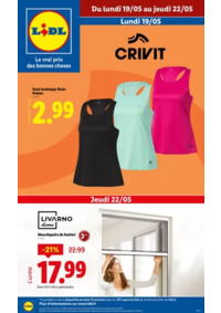 Prospectus Lidl ORLEANS : Equipez-vous pour faire du sport chez Lidl : qualité, confort et style à petits prix