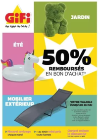 Prospectus Gifi SAINT JEAN D'ILLAC : 50% remboursés en bon d'achat