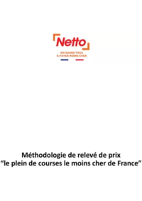 Prospectus Netto Friville-Escarbotin : Méthodologie de relevé des prix