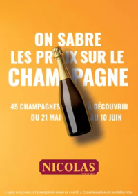 Prospectus NICOLAS SETE : ON SABRE LES PRIX SUR LE CHAMPAGNE