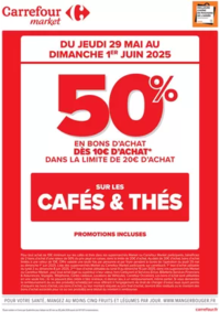 Prospectus Carrefour city PARIS 42 avenue de la Motte Picquet : OPERATION BON D’ACHAT SUR CAFES & THES