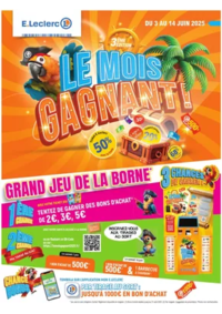 Prospectus E.Leclerc ST JEAN D'ANGELY : LE MOIS GAGNANT 3 (EX DM11)