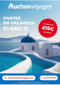 Prospectus Auchan Supermarché Paris 12 Reuilly : Auchan voyages : partez en vacances en Grèce !