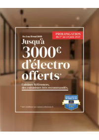Prospectus Cuisines références LE QUESNOY : Jusqu’à 3 000€ d’électro offerts