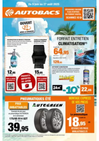 Prospectus autobacs Villebon-sur-Yvette : PNEUMATIQUES ÉTÉ