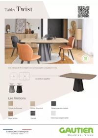 Prospectus GAUTIER MONTPELLIER : Tables Twist Fr