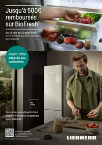 Prospectus Copra FRANCHEVILLE : LIEBHERR vous rembourse jusqu'à 500€