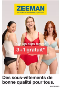 Prospectus Zeeman Villetaneuse CC Bienvenu : Des sous-vêtements de bonne qualité pour tous.