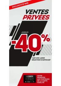 Prospectus Sport 2000 DIVES SUR MER : Ventes Privées du 18 au 24 juin 2025 avec des remises de -20% à -40%