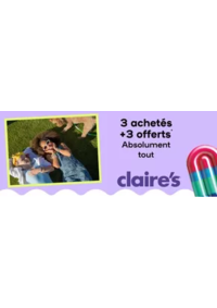 Prospectus Claire's MACON : 3 achetés +3 offerts