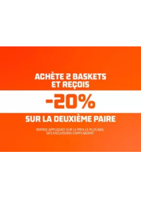 Prospectus Foot Locker Mulhouse : Achète 2 paires de baskets et profite de -20 % sur la 2e.