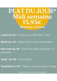 Prospectus crocodile Valenciennes – Petite-Forêt : Plat Du Jour