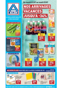 Prospectus Aldi La Ciotat : Nos arrivages vacances jusqu'à -34%