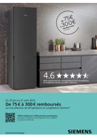 Prospectus Boulanger Paris 15 - Beaugrenelle  : OFFRE Siemens: jusqu'à 300€ remboursés !