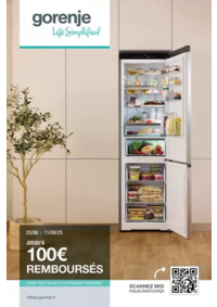 Prospectus Boulanger Besançon : OFFRE Gorenje: jusqu'à 100€ remboursés !