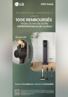 Jusqu'à 100€ remboursés pour l'achat de votre aspirateur balai LG CordZero - Connexion
