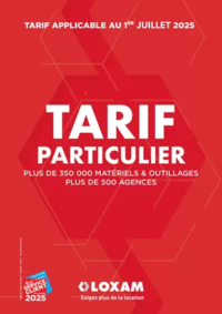 Prospectus Loxam COIGNIERES : Tarifs particuliers