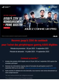 Prospectus LDLC Valence : Recevez jusqu'à 235€ de cashback avec ASUS