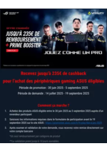 Promos et remises  : Recevez jusqu'à 235€ de cashback avec ASUS
