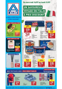 Prospectus Aldi Lunel : Un savoureux voyage en Italie à prix discount