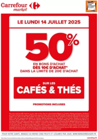 Prospectus Carrefour SAINT JEAN DE VEDAS : OPÉRATION BONS D’ACHAT SUR LES CAFÉS & THÉS