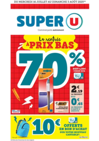 Prospectus Super U STE GENEVIÈVE : Spécial Rentrée des classes